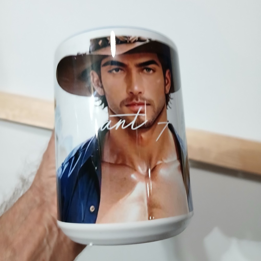 Deviant Art Presents HOT Texas Cowboy 12 OZ Ceramic Coffee Cup‎ Collectable